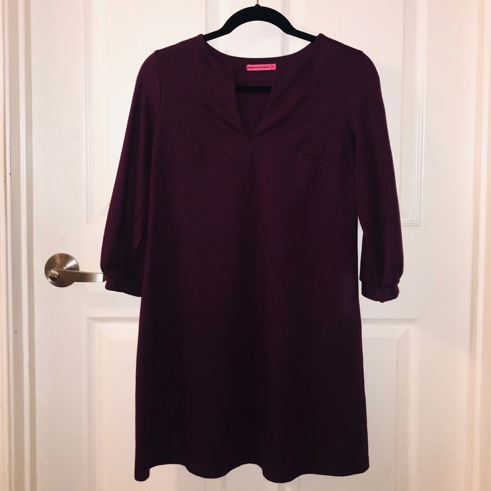 Cute Long Sleeved Maternity Mini Dress